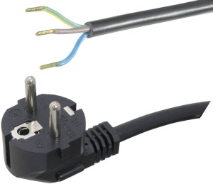 HAWA 1008213 Strom Anschlusskabel Schwarz 2.00m