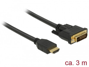 Delock Kabel DVI 24+1 Stecker > HDMI-A Stecker 3,0 m