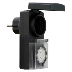 REV Zeitschaltuhr mechanisch Outdoor, schwarz      0025700409