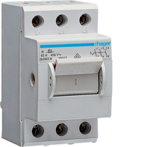 Hager Hauptschalter Grau 3polig 63A 230 V/AC, 400 V/AC SH363N