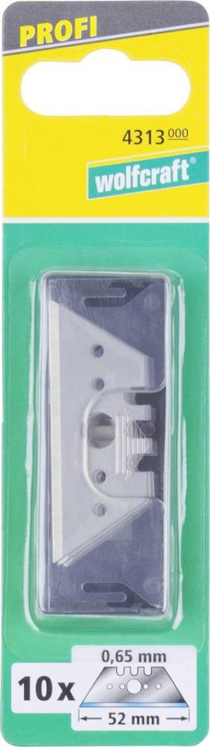 Wolfcraft 4313000 Profi Trapezklingen 0,65x52mm 10St.