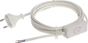 AS Schwabe 70631 Strom Anschlusskabel Wei 3.00m