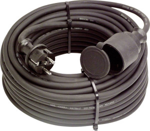 AS Schwabe 60383 Strom Verlngerungskabel 16A Schwarz 10.00m H07RN-F