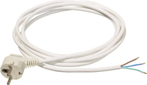 AS Schwabe 70833 Strom Anschlusskabel Wei 3.00m