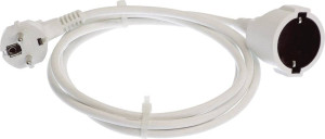 AS Schwabe 50201 Strom Verlngerungskabel 16A Wei 2.00m H05VV-F 3G