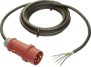 AS Schwabe 70970 Strom Anschlusskabel Schwarz, Rot 5.00m