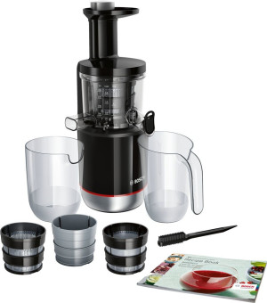 Bosch Haushalt DE-MESM731M Slow-Entsafter 150W Schwarz, Silber (matt)