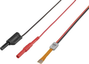 VOLTCRAFT MB-702 Batterie Messadapter - gerade Schwarz, Rot