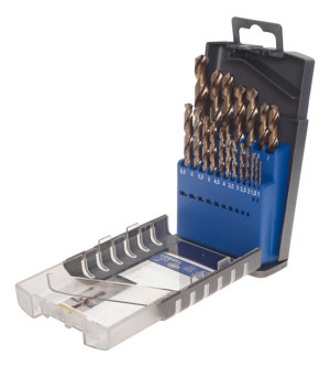 Kwb 248920 HSS-Co Metall-Spiralbohrer-Set 19teilig M35 DIN 338