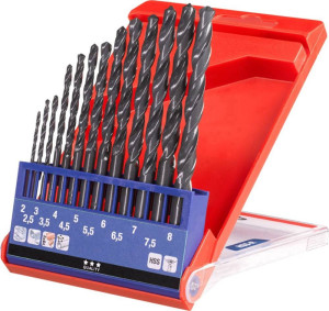 Kwb 424140 HSS Metall-Spiralbohrer-Set 13teilig DIN 338