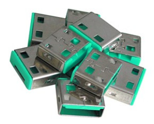 LINDY USB Port Schloss USB-Lock 10er Set Grn ohne Schlssel 40461