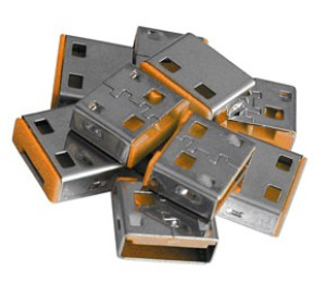 LINDY USB Port Schloss USB-Lock 10er Set Orange ohne Schlssel 40463