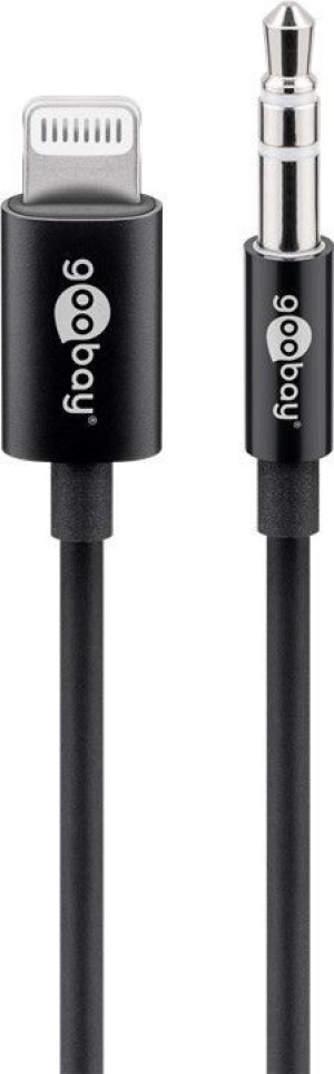 Goobay Lightning - 3,5 mm Klinke 1m, schwarz