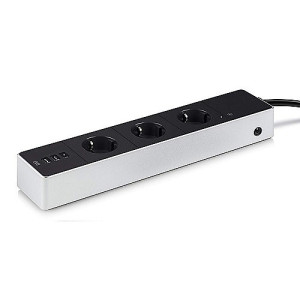 Eve home 10EAZ8301 WiFi-Steckdosenleiste 3fach Schwarz, Wei