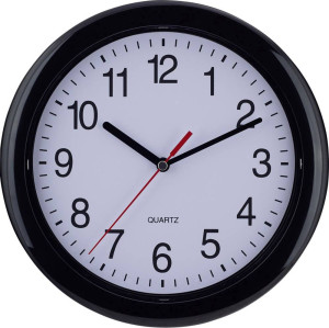 EuroTime 22221 Quarz Wanduhr 25cm Schwarz