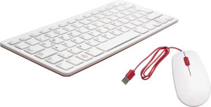 Raspberry P Desktop Kit USB Tastatur, Maus-Set Deutsch, QWERTZ Wei