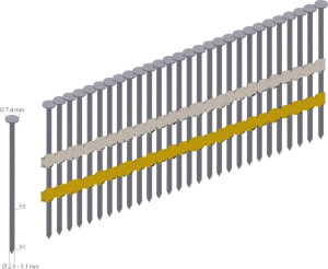 Prebena Rundkopf-Streifenngel 3000 St. RK31/90BK