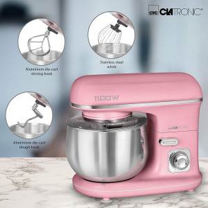 Clatronic KM 3711 Knetmaschine 1100W Pink
