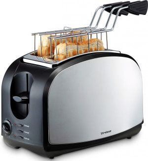 Trisa Crispy Snack Toaster Edelstahl, Schwarz