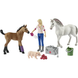 Schleich Farm World       42486 Arztbesuch bei Stute und Fohlen