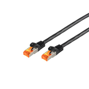 S-Impuls Patchkabel Cat 6a S/FTP Outdoor schwarz 15m