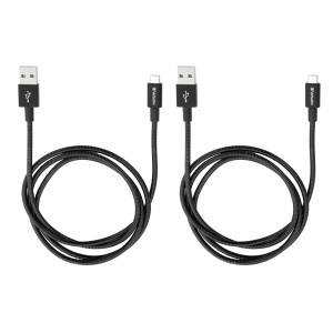 Verbatim Micro-USB Sync- und Ladekabel 100 cm schwarz (2er Pack)