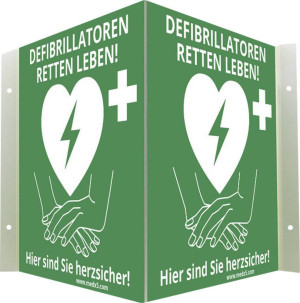 MEDX5 AED-Z-WISCHI AED-Schild Auenbereich, Innenbereich