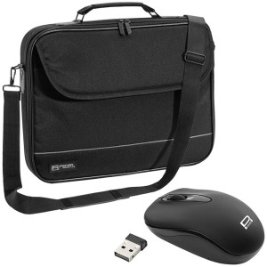 PEDEA Notebooktasche "Fair" 14,1 Zoll (35,8cm) + PC Maus, sw