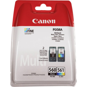 Canon Tintenpatrone PG-560/CL-561 B/C/M/Y (ca. 180 Seiten) - Passend