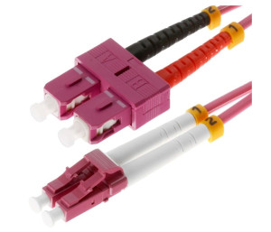 LWL Patchkabel LC/SC Duplex 50/12m OM4 erikaviolett 1,5m