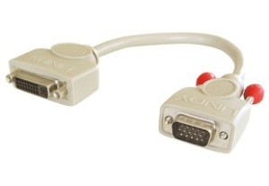 LINDY 41223 DVI / VGA Adapterkabel [1x DVI-Stecker 24+5pol. - 1x VGA-