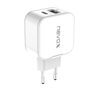 Nevox USB PD Type C + QC3.0 Ladegert 18Watt weiss