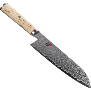MIYABI Santoku-/Kochmesser Stahl, 180 mm silber / birke