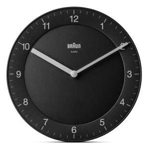 Braun BC 06 B Quarzwanduhr analog schwarz