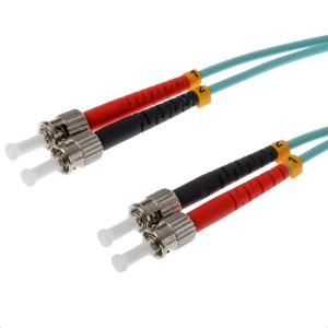 LWL Patchkabel ST/ST Duplex 50/12m OM3 aqua 3,0m