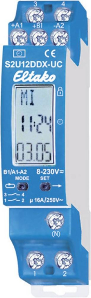 Eltako S2U12DDX-UC Hutschienen-Zeitschaltuhr 230V