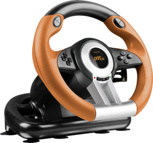 SpeedLink DRIFT O.Z. Racing Wheel Lenkrad USB PC Schwarz, Orange inkl.