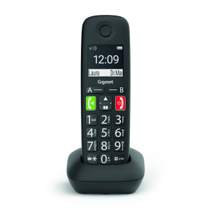 Gigaset E290HX Grotasten Mobilteil mit Ladeschale - schwarz int.