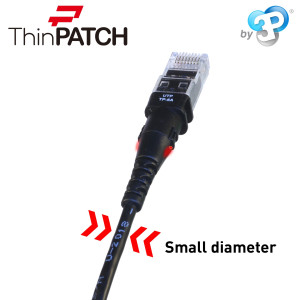 Patchsee Patchkabel ThinPatch UTP CAT 6a schwarz 0,9m
