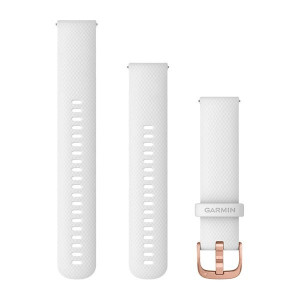 Garmin 010-12924-10 Ersatzarmband 20mm Silikon Wei/Gold Schnalle
