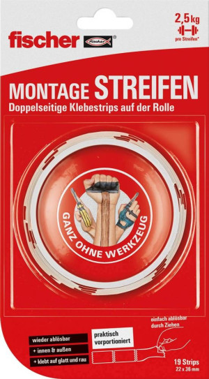 Fischer 545956 Doppelseitige Klebepads 19St.