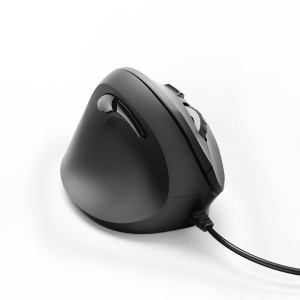 Hama EMC-500L Ergonomische Maus USB Optisch Schwarz 6 Tasten 1000 dpi,
