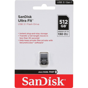 SanDisk Ultra Fit - USB-Flash-Laufwerk - 512 GB - USB 3.0