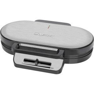 Clatronic WA 3745 Doppel-Waffeleisen Inox, Schwarz