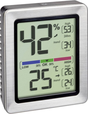 TFA Dostmann EXACTO Thermo-/Hygrometer Silber