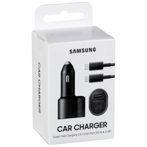 Samsung EP-L5300 Dual Schnellladegert 45W mit Type-C Kabel Schwarz