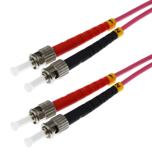 LWL Patchkabel ST/ST Duplex 50/12m OM4 erikaviolett 5.0m