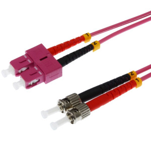 LWL Patchkabel SC/ST Duplex 50/12m OM4 erikaviolett 10,0m