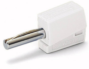 WAGO Bananenstecker Stecker, gerade Stift-: 4mm Wei