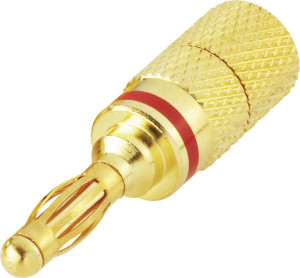 TRU Components Lamellenstecker Stift-: 4mm Rot 1St.